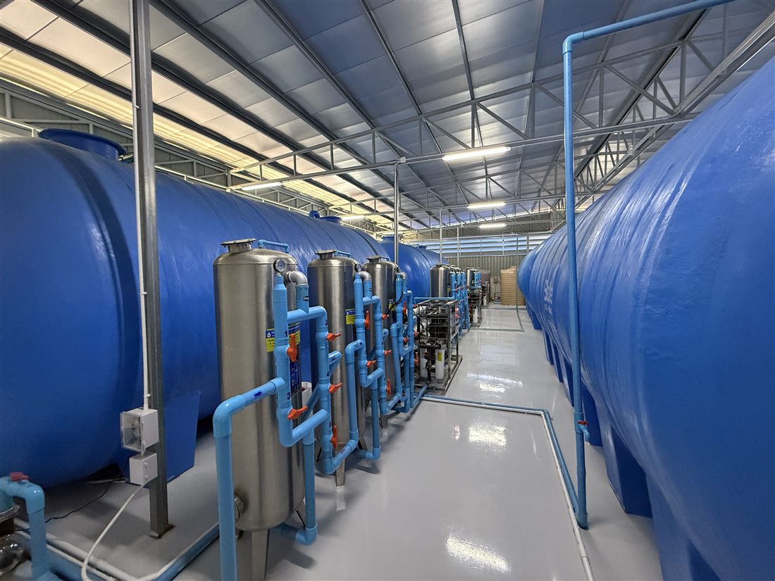 Water filtration equipment at Sabai Sabai Farm